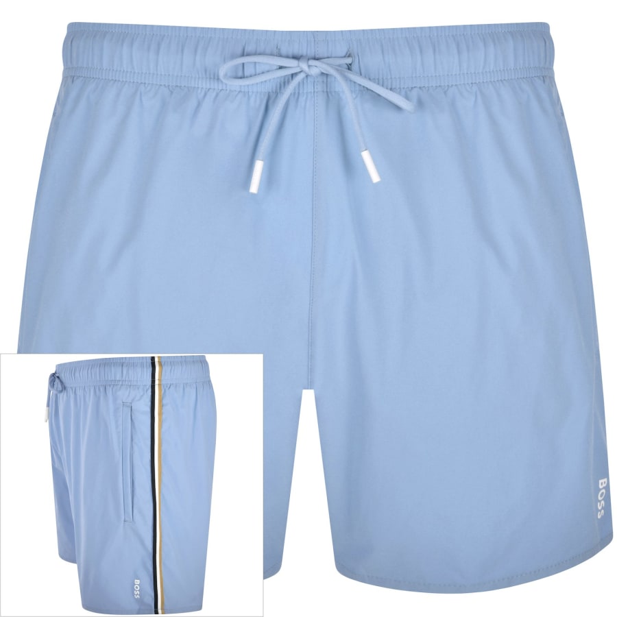 BOSS Iconic Swim Shorts Blue Mainline Menswear United States